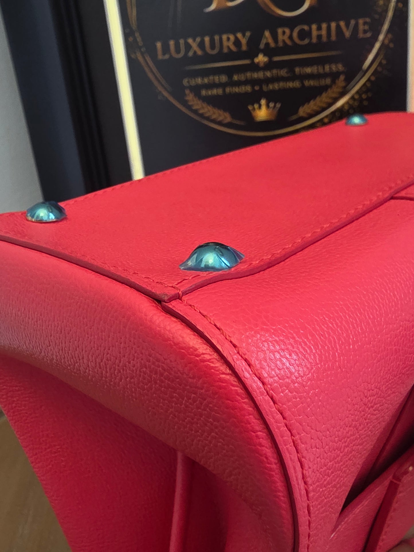 Delvaux Brillant Mini Neon Pink Crispy Calf Leather | Silver Hardware