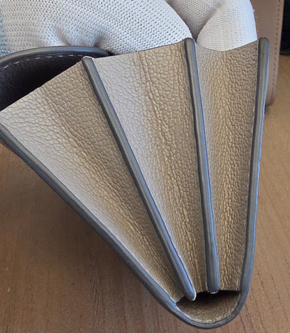 Delvaux Brillant Leather Wallet in Taupe Greige