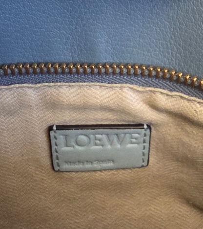 Loewe Small Puzzle Bag Powder Blue Leather Gold Hardware