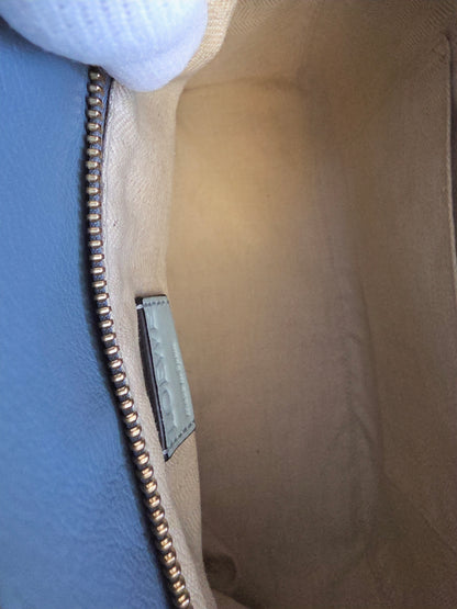 Loewe Small Puzzle Bag Powder Blue Leather Gold Hardware