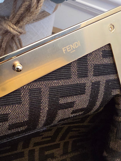 Fendi First Small Python Clutch Bag