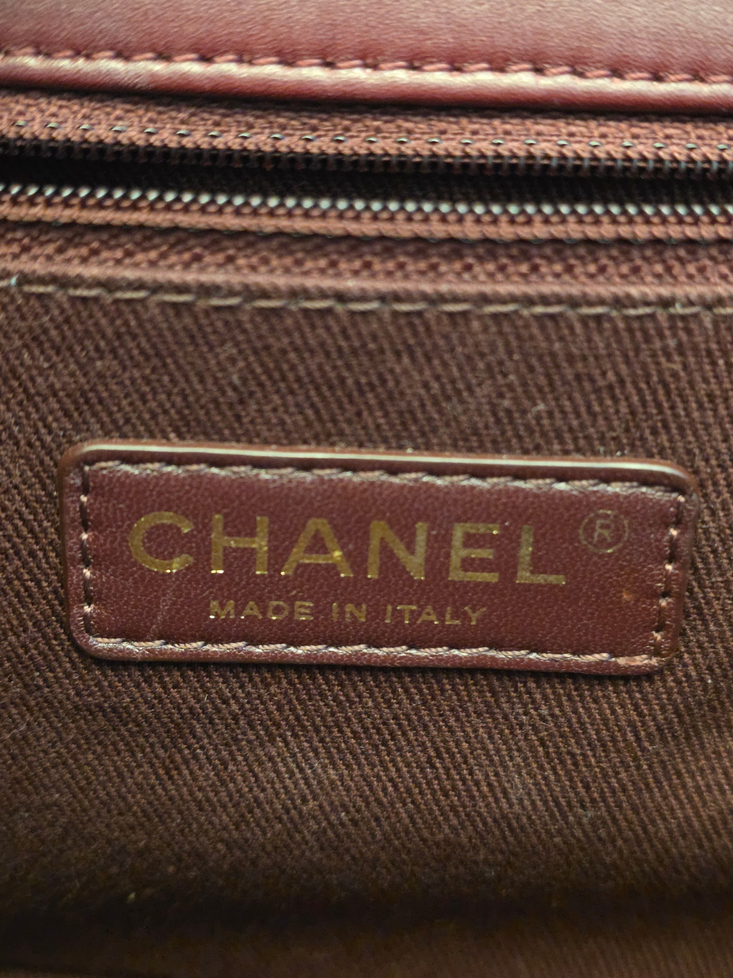 Chanel Burgundy Lambskin Quilted Flap Bag with Aged Gold Hardware