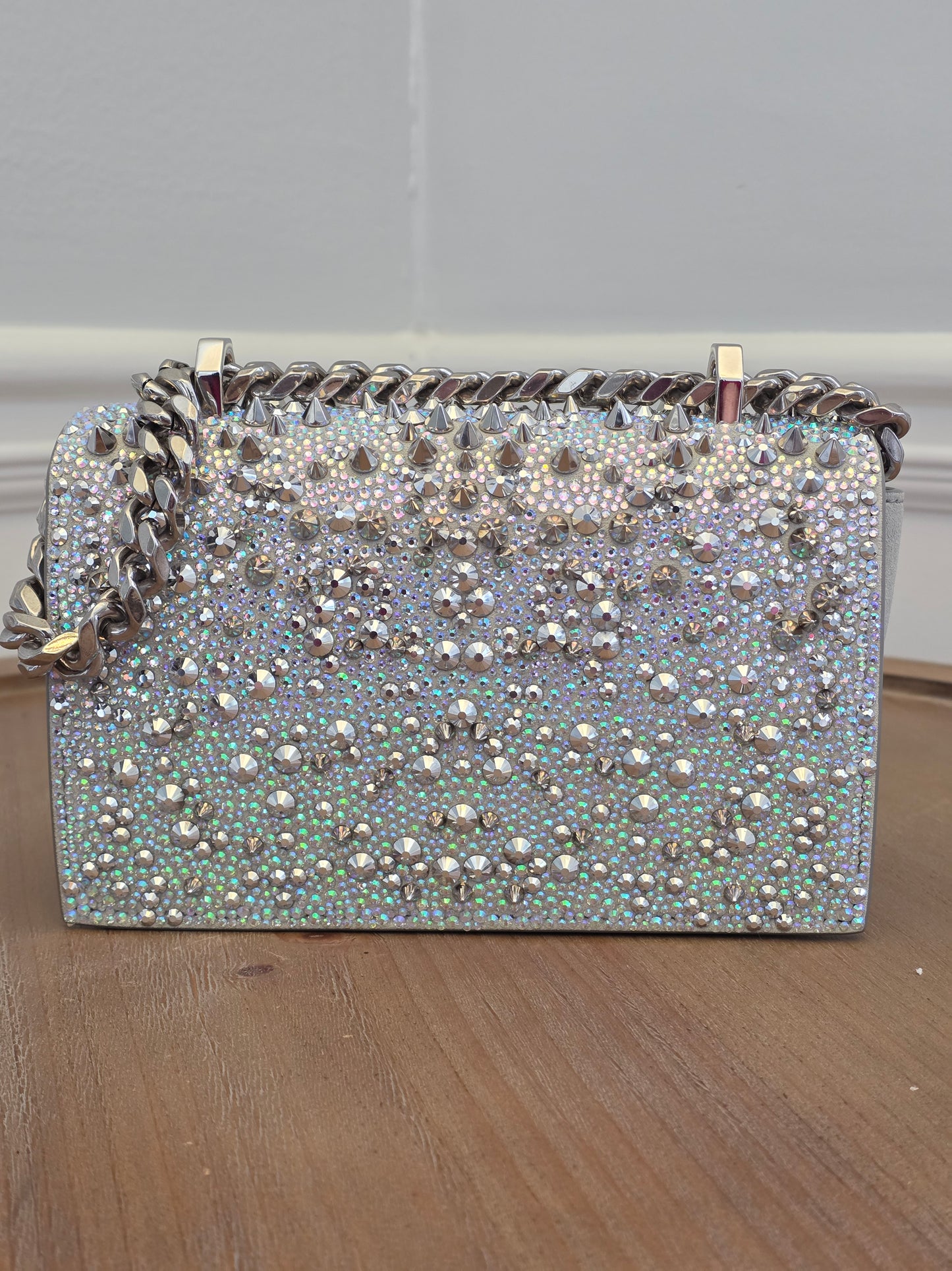 Alexander McQueen Crystal Studded Knuckle Box Clutch Bag