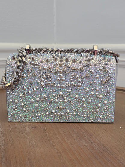 Alexander McQueen Crystal Studded Knuckle Box Clutch Bag