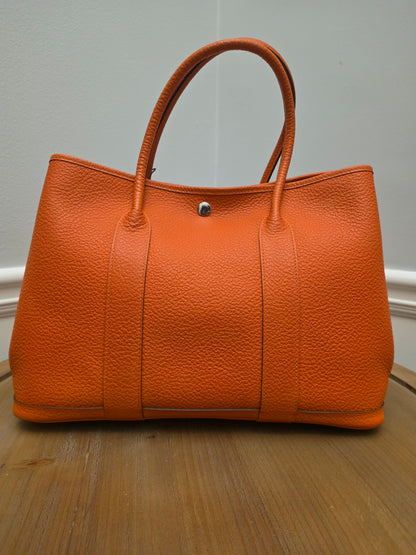 Hermès Garden Party 36 in Orange Negonda — Quiet Luxury Icon