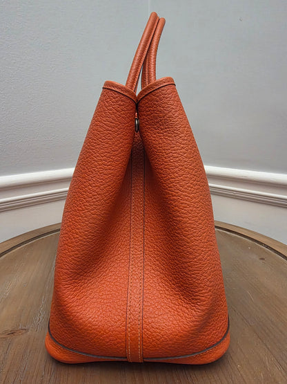 Hermès Garden Party 36 in Orange Negonda — Quiet Luxury Icon
