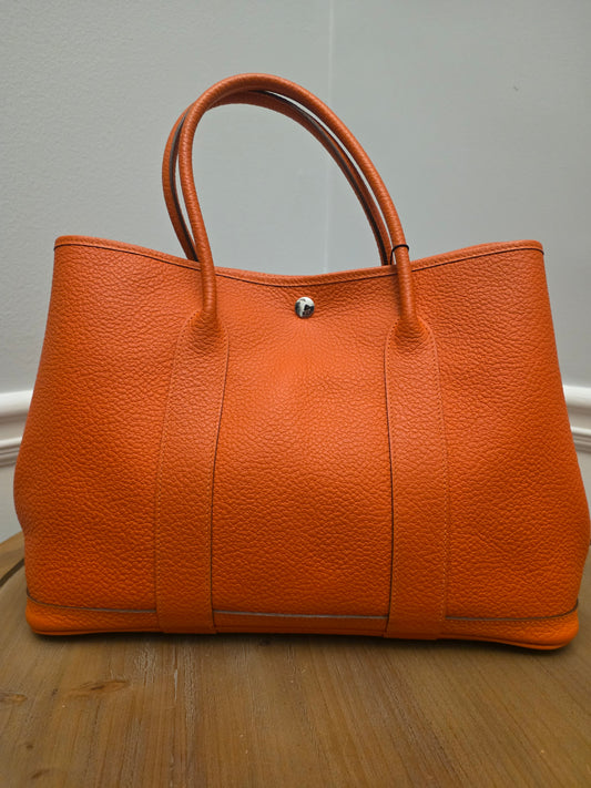 Hermès Garden Party 36 in Orange Negonda — Quiet Luxury Icon