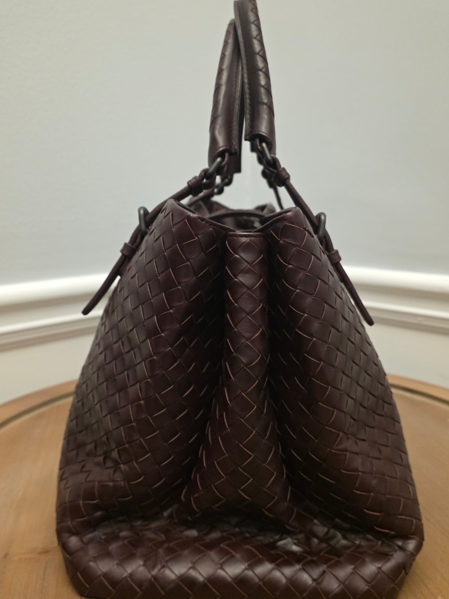 Bottega Veneta Large Roma Intrecciato Tote | Espresso Brown)