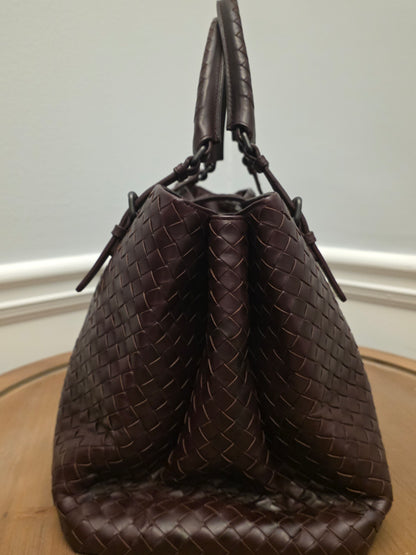 Bottega Veneta Large Roma Intrecciato Tote | Espresso Brown)