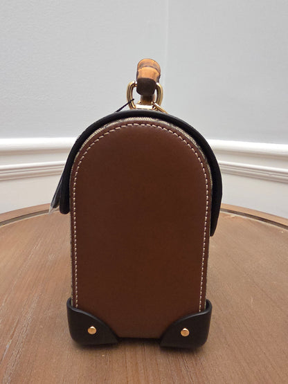 Gucci Bamboo Top Handle Bag GG Supreme Canvas | Tiny Rich Aunt Energy