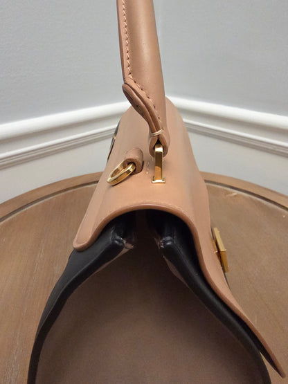 Céline Medium Trapeze Bag – Blush & Black Smooth Calfskin | Phoebe Philo Era