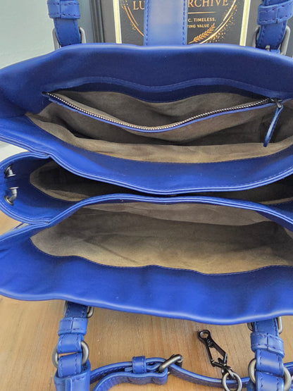 Bottega Veneta Blue Intrecciato Leather Tote