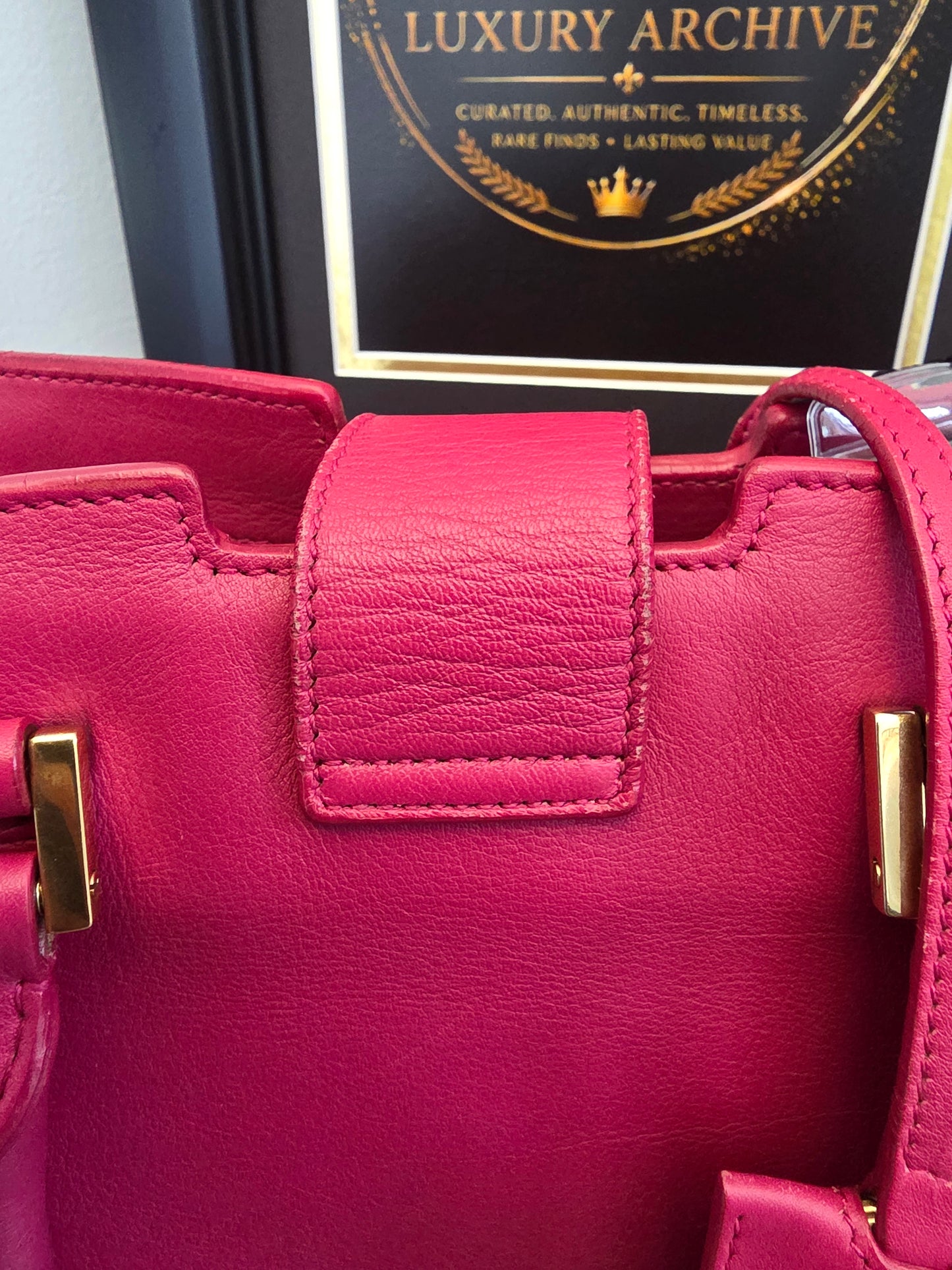 Saint Laurent Cabas Y Tote — Berry Pink Leather Beauty 💕✨