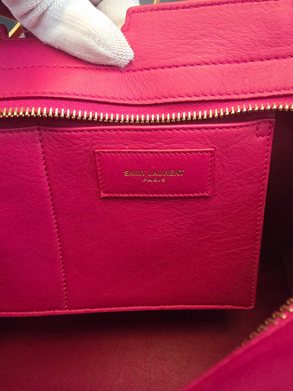 Saint Laurent Cabas Y Tote — Berry Pink Leather Beauty 💕✨