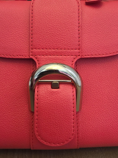 Delvaux Brillant Mini Neon Pink Crispy Calf Leather | Silver Hardware