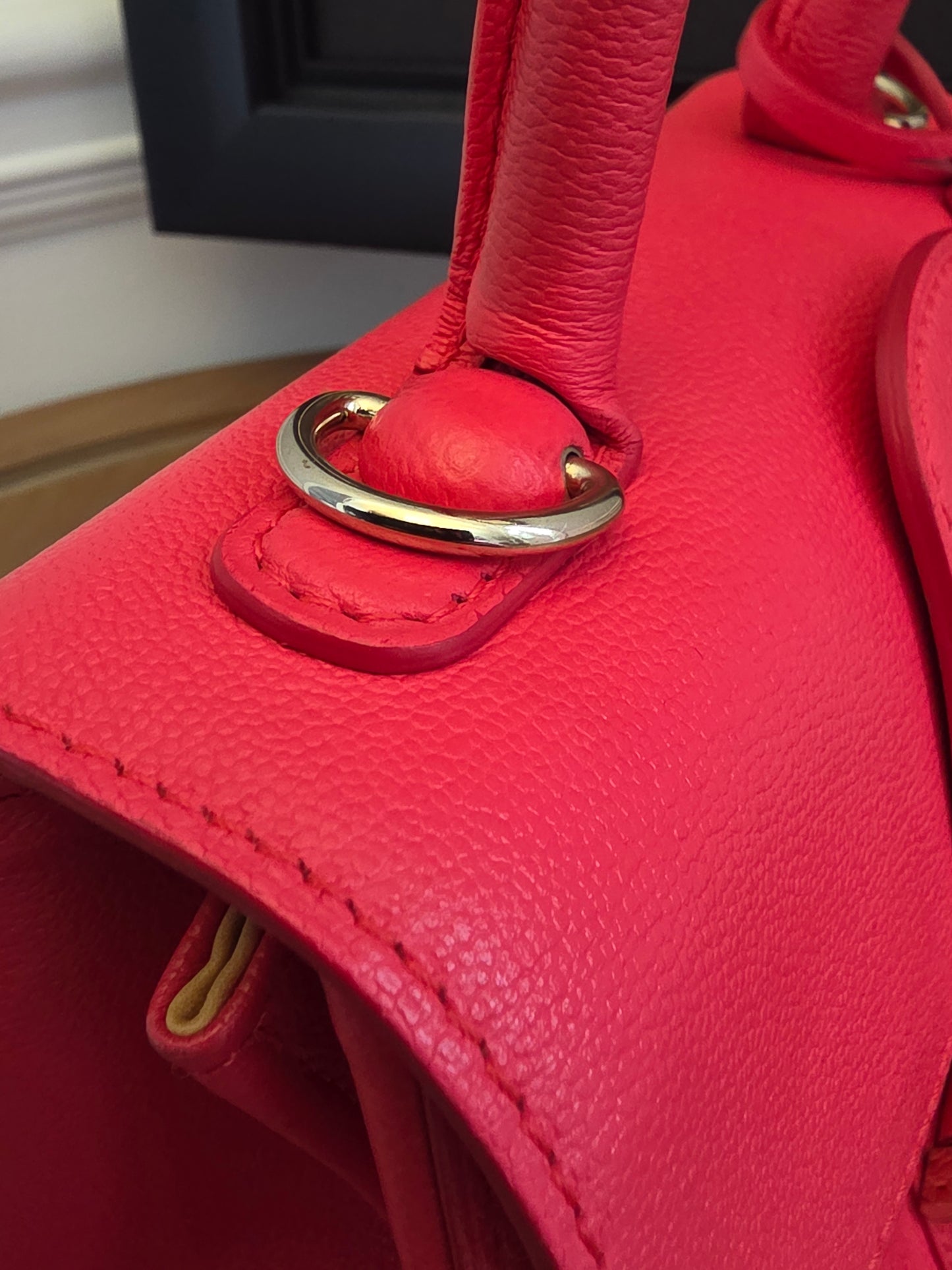Delvaux Brillant Mini Neon Pink Crispy Calf Leather | Silver Hardware