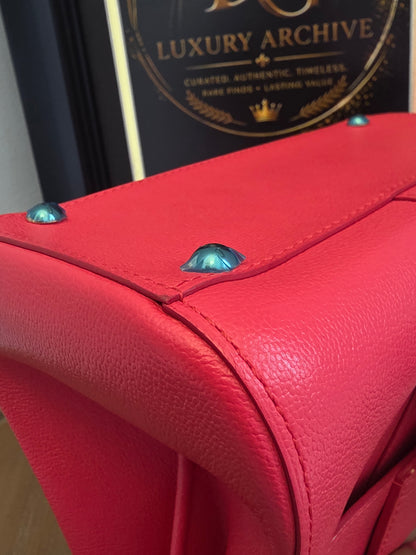 Delvaux Brillant Mini Neon Pink Crispy Calf Leather | Silver Hardware