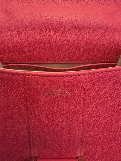 Delvaux Brillant Mini Neon Pink Crispy Calf Leather | Silver Hardware