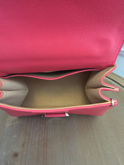 Delvaux Brillant Mini Neon Pink Crispy Calf Leather | Silver Hardware