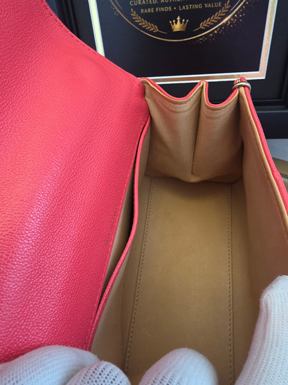 Delvaux Brillant Mini Neon Pink Crispy Calf Leather | Silver Hardware