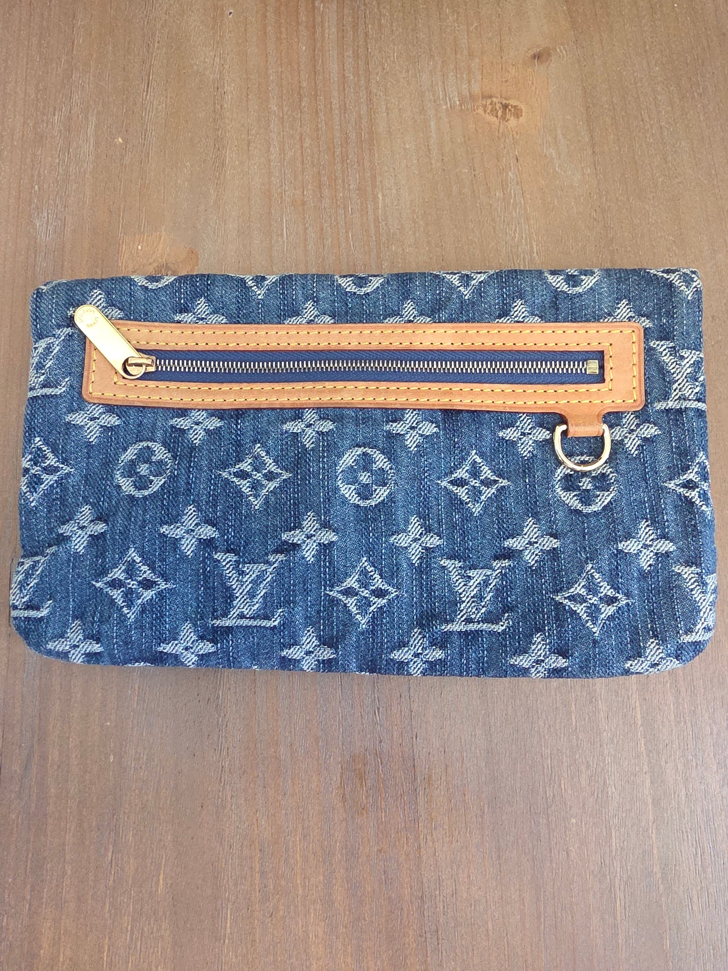 Louis Vuitton Denim Monogram Pochette Clutch | Y2K It-Girl Favorite