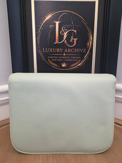 CÉLINE Classic Box Bag – Pale Celadon / Ice Mint Leather with Gold Hardware