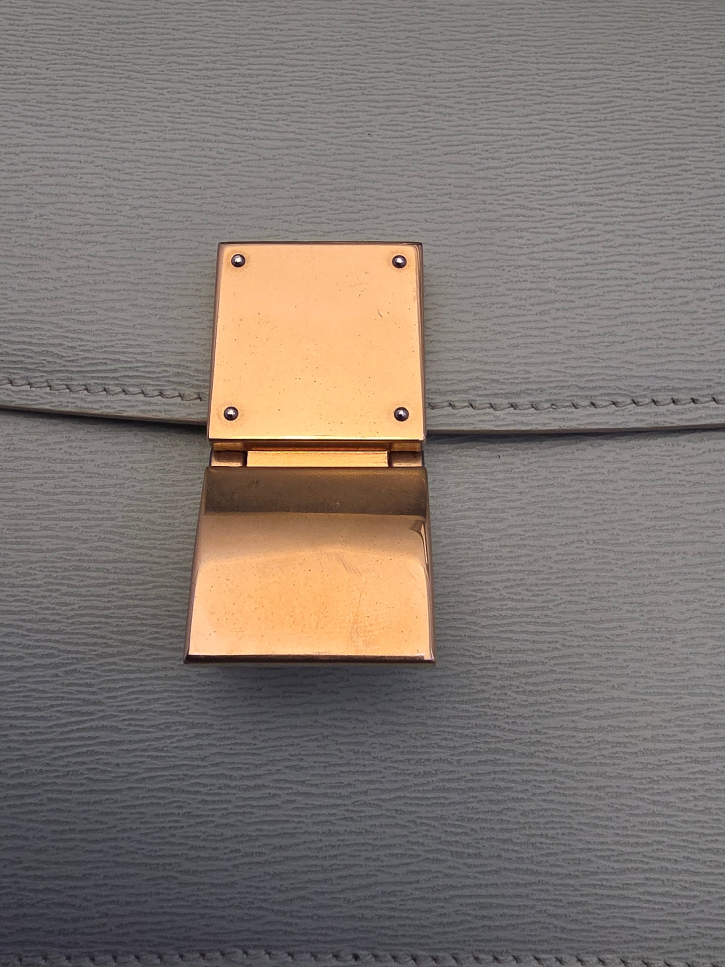 CÉLINE Classic Box Bag – Pale Celadon / Ice Mint Leather with Gold Hardware