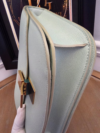 CÉLINE Classic Box Bag – Pale Celadon / Ice Mint Leather with Gold Hardware
