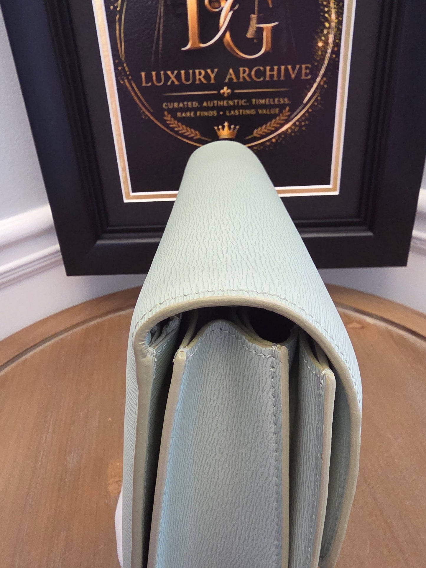 CÉLINE Classic Box Bag – Pale Celadon / Ice Mint Leather with Gold Hardware