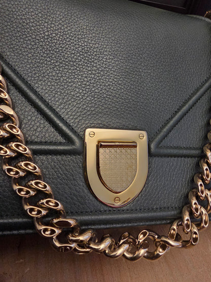 Christian Dior Diorama Flap Bag – Forest Green & Gold Hardware ✨