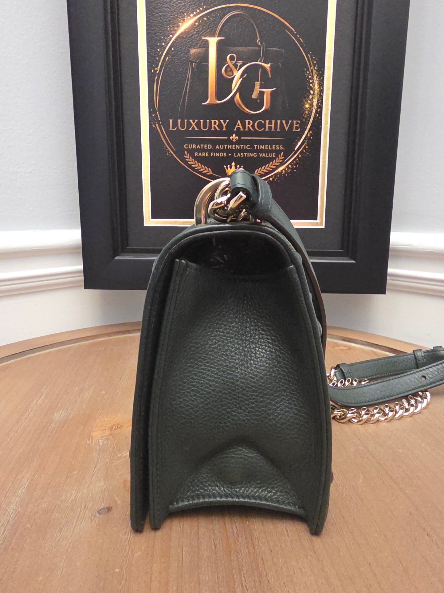 Christian Dior Diorama Flap Bag – Forest Green & Gold Hardware ✨