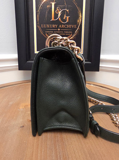 Christian Dior Diorama Flap Bag – Forest Green & Gold Hardware ✨