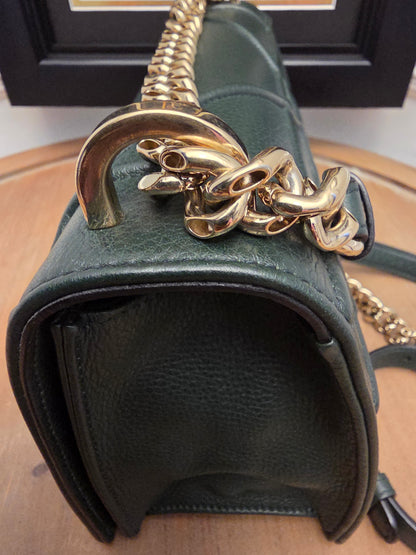 Christian Dior Diorama Flap Bag – Forest Green & Gold Hardware ✨