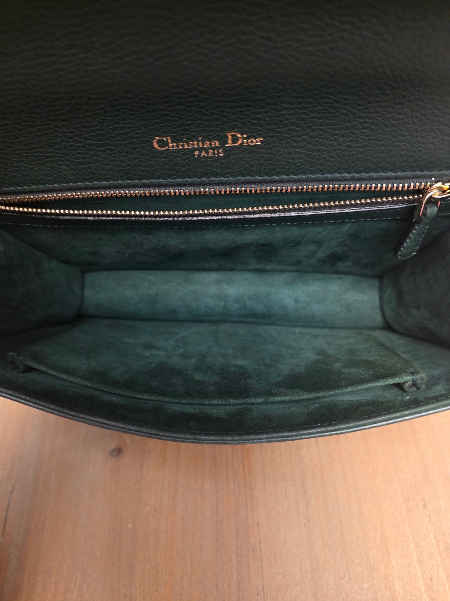 Christian Dior Diorama Flap Bag – Forest Green & Gold Hardware ✨