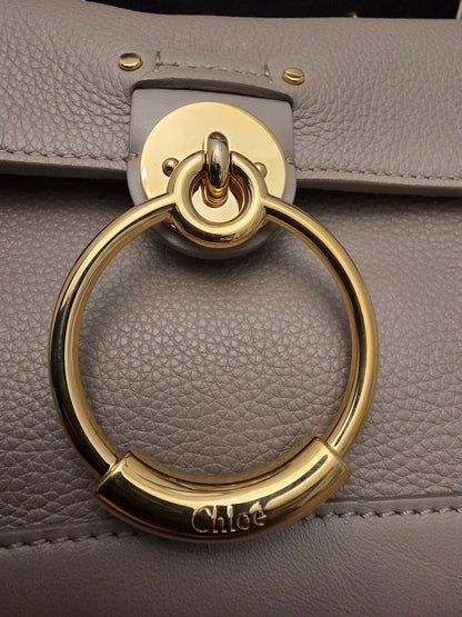 Chloé Small Tess Day Bag in Motty Grey Leather