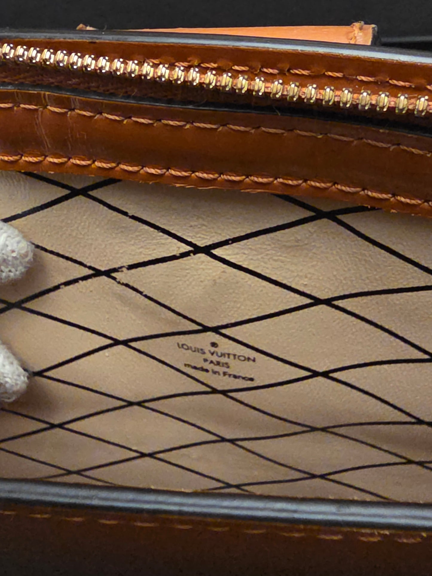 Louis Vuitton Denim Quilted Trunk Chain Wallet Bag  Description