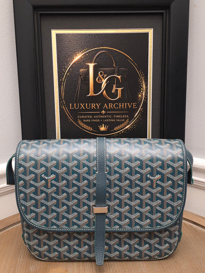 Goyard Belvédère PM Messenger Bag — Green Goyardine Canvas & Leather
