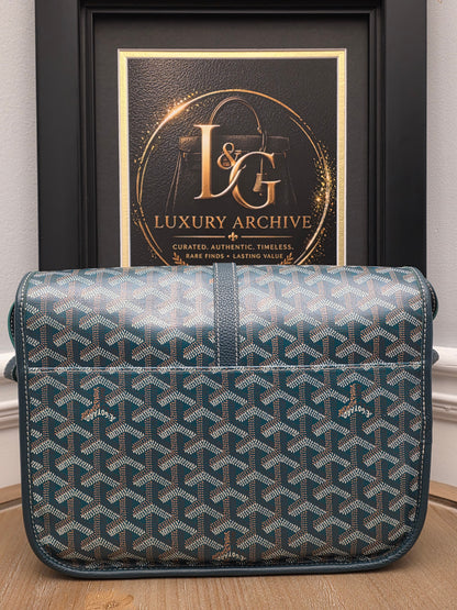 Goyard Belvédère PM Messenger Bag — Green Goyardine Canvas & Leather