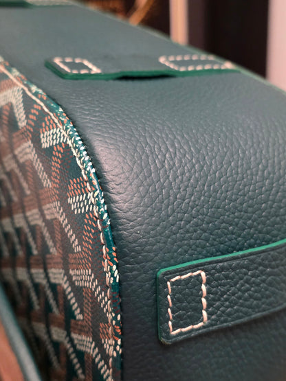 Goyard Belvédère PM Messenger Bag — Green Goyardine Canvas & Leather