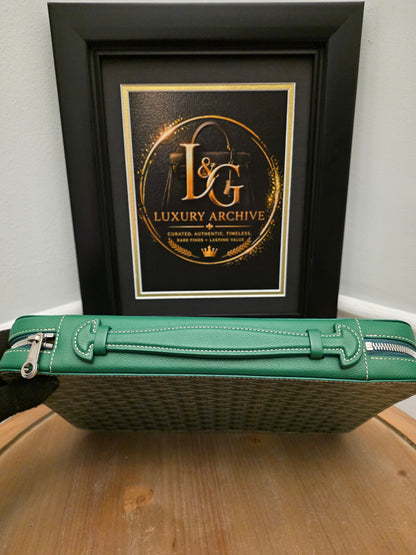 GOYARD GREEN LAPTOP / COMPUTER CASE