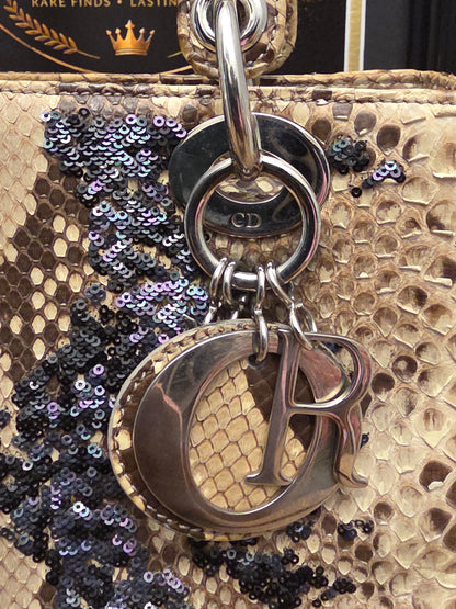 Christian Dior Limited Edition Python Sequin Lady Dior