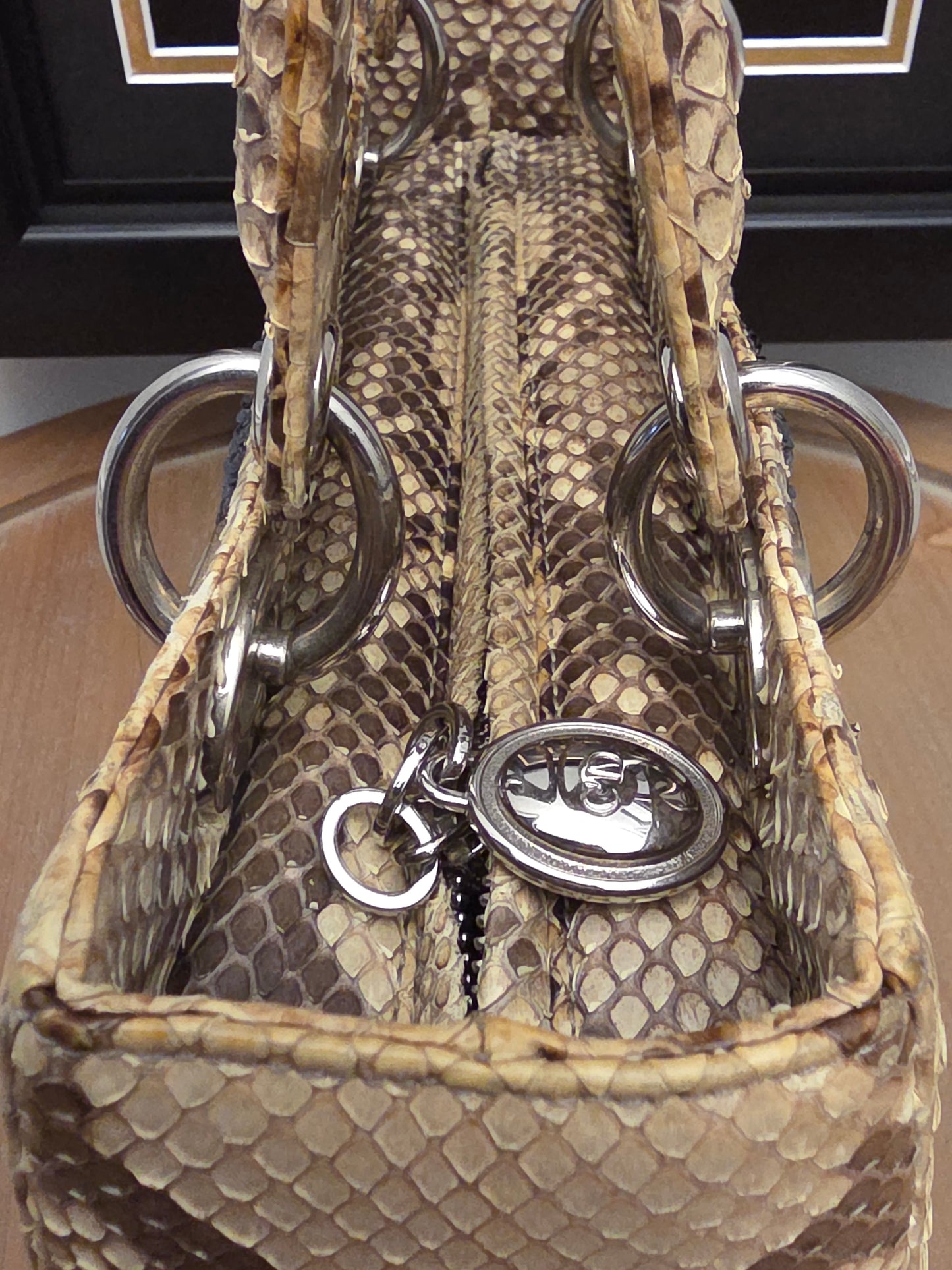 Christian Dior Limited Edition Python Sequin Lady Dior