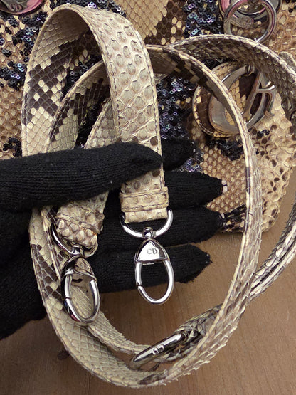 Christian Dior Limited Edition Python Sequin Lady Dior