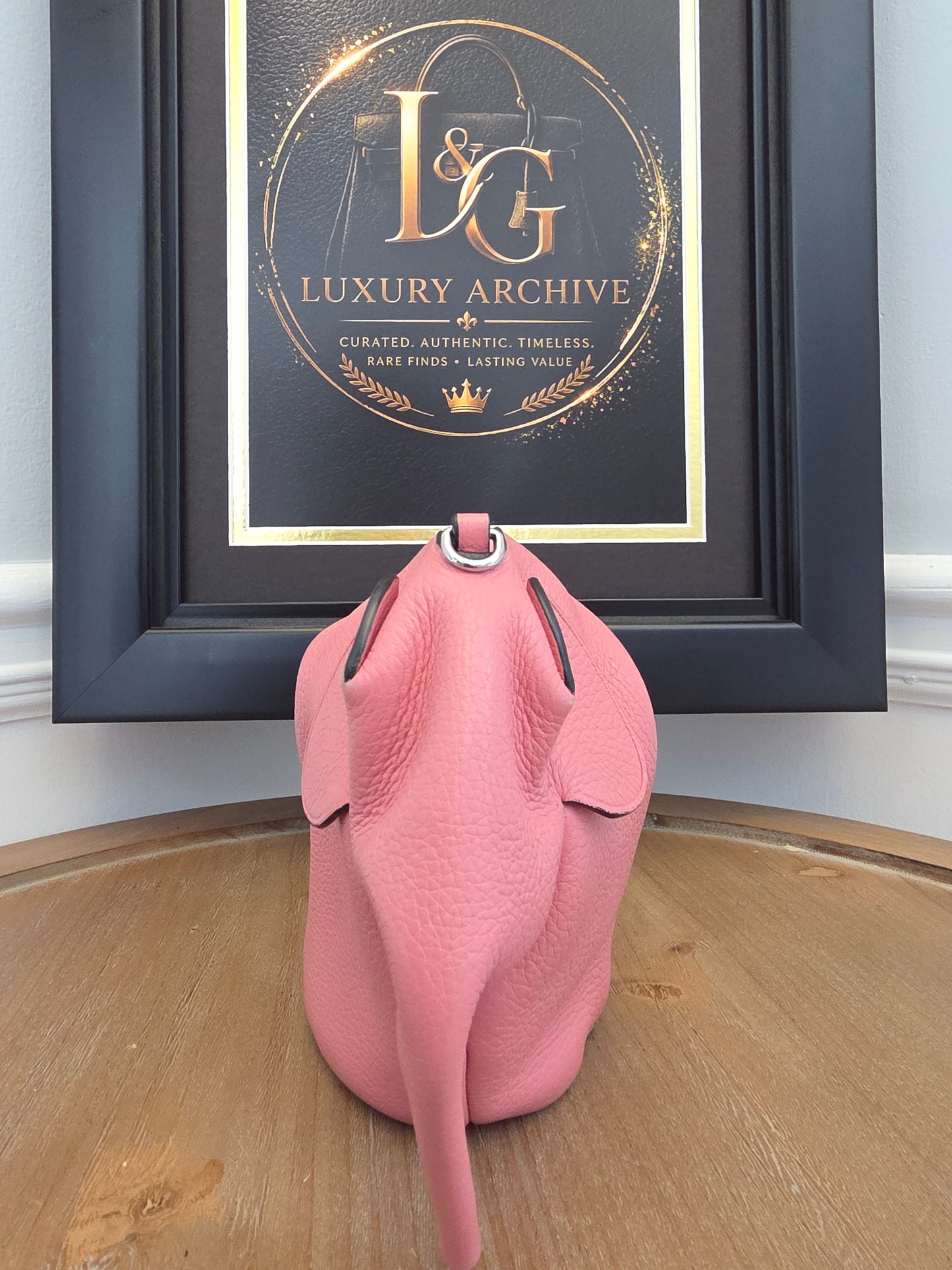 Loewe Elephant Mini Bag – Pink Leather Crossbody