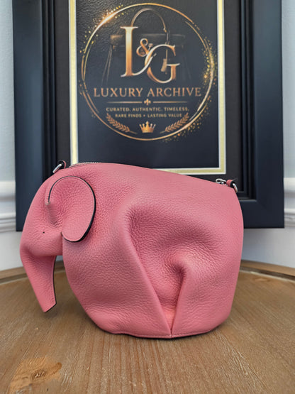Loewe Elephant Mini Bag – Pink Leather Crossbody