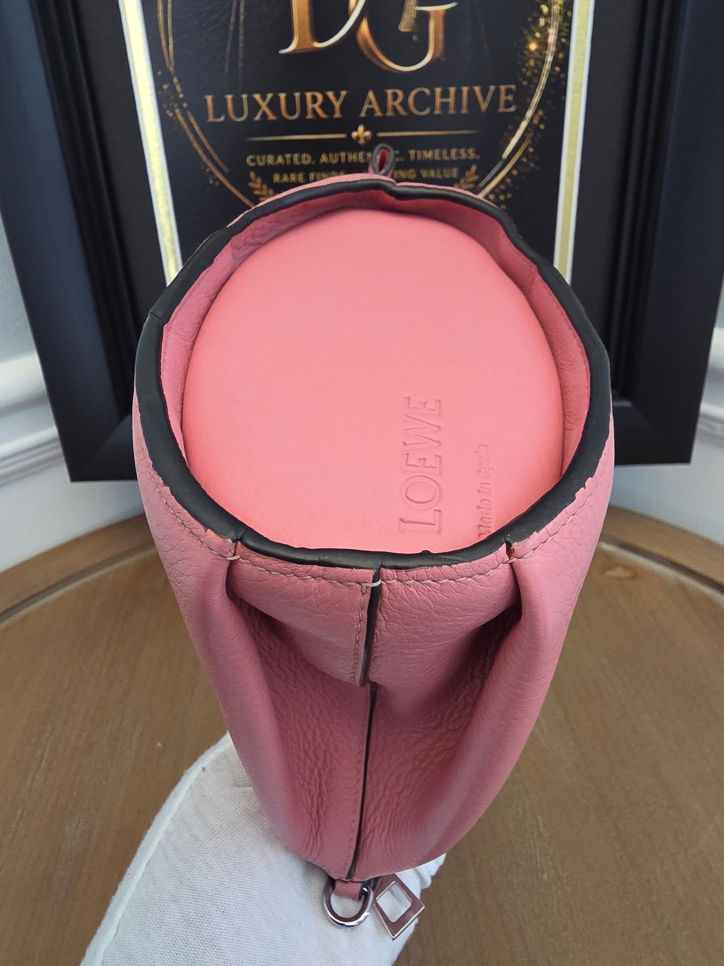 Loewe Elephant Mini Bag – Pink Leather Crossbody