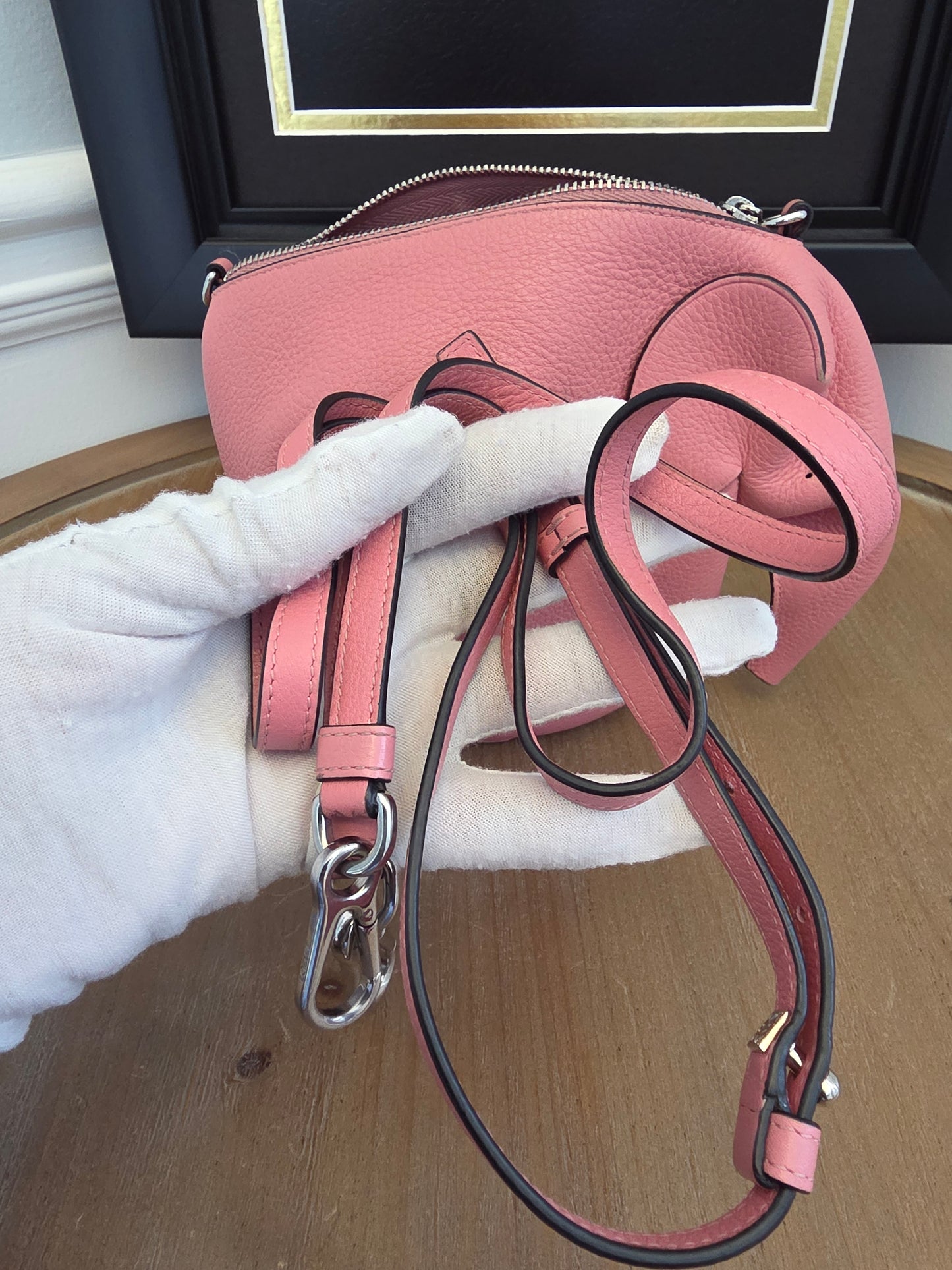 Loewe Elephant Mini Bag – Pink Leather Crossbody