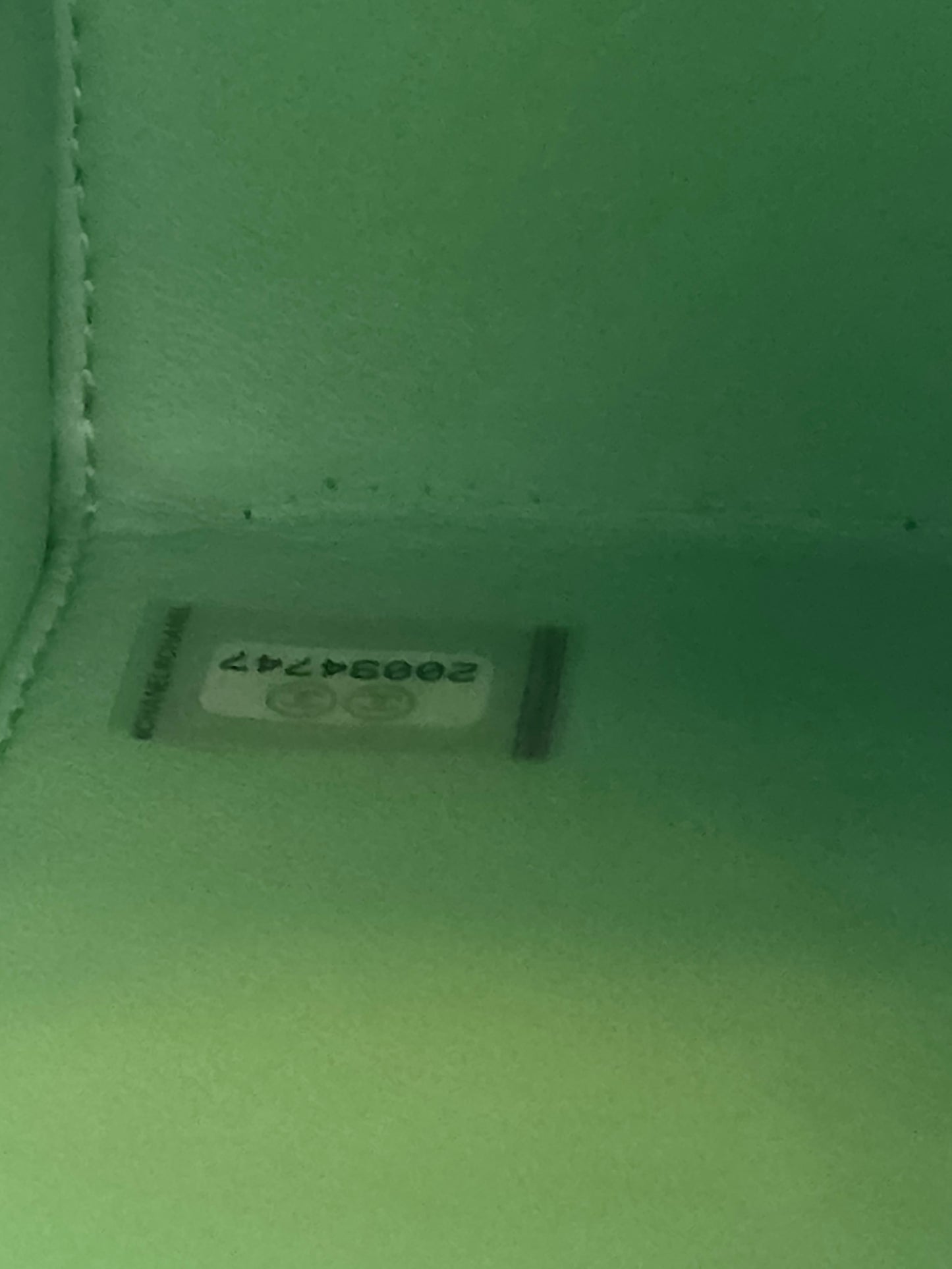 Chanel Lime Green Python Vanity Bag