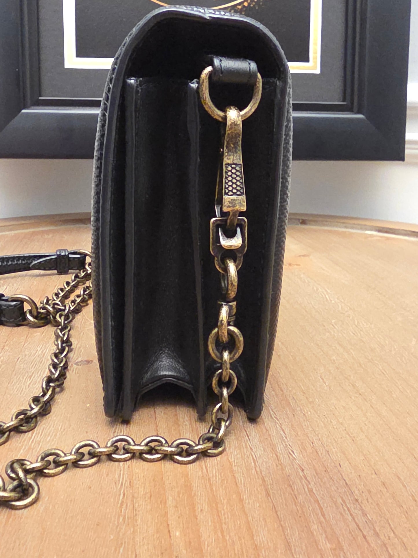 Bottega Veneta Intrecciato Olimpia Knot Shoulder Bag Metallic Bronze & Black