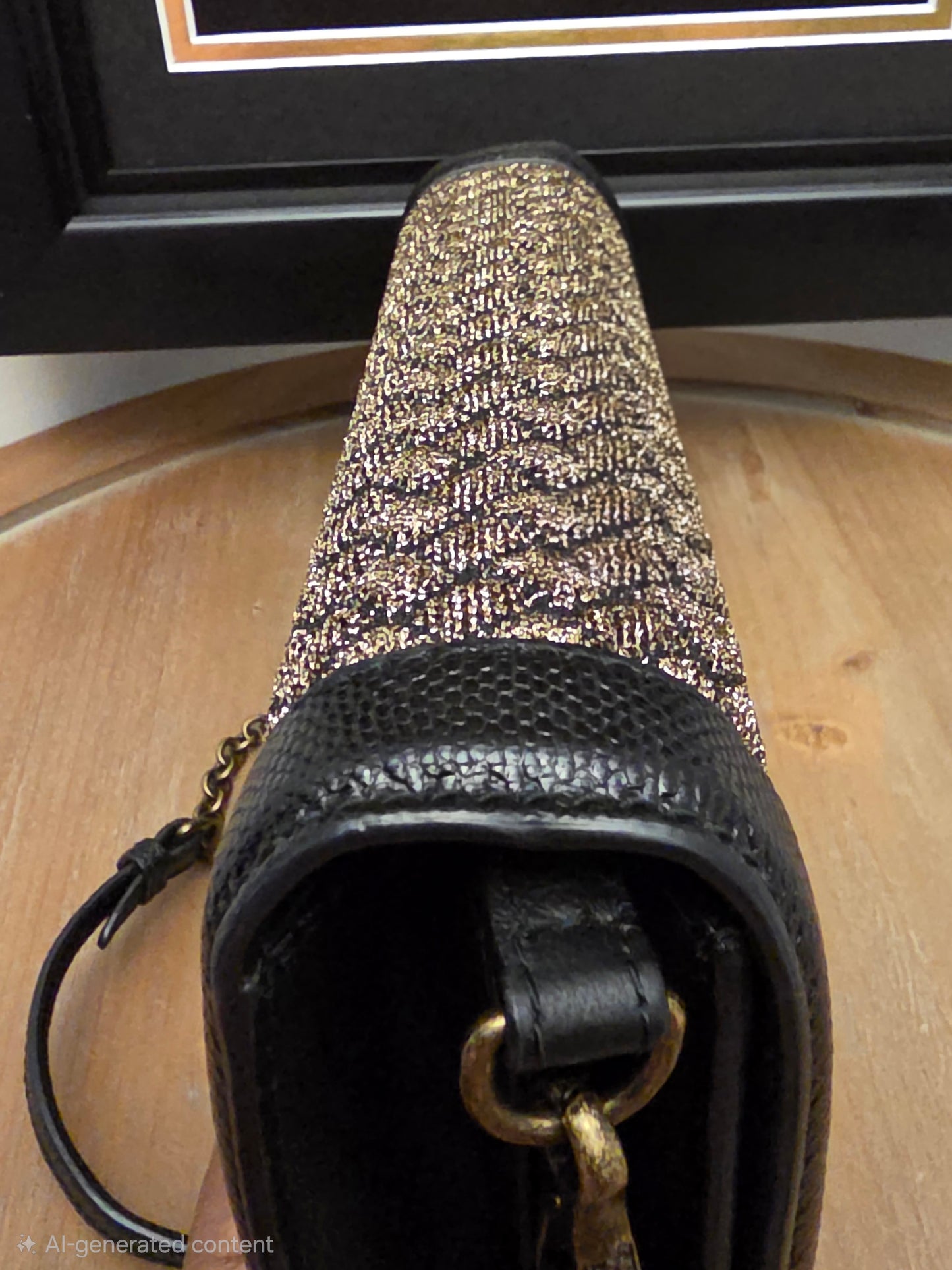 Bottega Veneta Intrecciato Olimpia Knot Shoulder Bag Metallic Bronze & Black